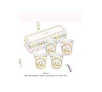 Set 4 bicchierini caffè in porcellana , Collezione HAPPY EASTER