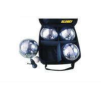 Set 8 bocce petanca in box di legno con pallini e misuratore