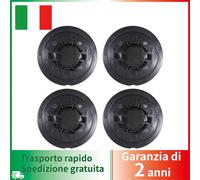 Set 4 Borchie Colorate Coppette Coprimozzo 133mm per Fiat 500 Dal 2007