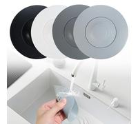 Set 4 bouchons silicone universel baignoire lavabo douche évier 11,2cm | bouchons pour baignoire, lavabo, douche & évier étanchéité parfaite, ventouses réglables, montage sans outils, diamètre