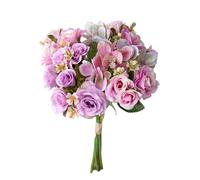 Set 4 Bouquet Artificiali Rose Ortenzie 36 cm