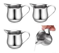 Set 4 Brocche per latte Acciaio 304 2-8oz Anti-Goccia Set 4 Brocche | Acciaio 304, beccuccio per preciso, anti-goccia, set 4 , durevole