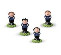 Set 4 Calciatori INTER - Nero Azzurro - in zucchero per decorazione torta dolci