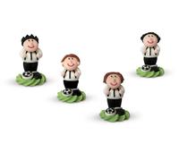 Set 4 Calciatori JUVE - Bianco Nero - in zucchero per decorazione torta e dolci