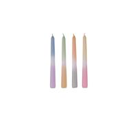 Set 4 Candele Cilindriche Tricolore per Creare Atmosfera - Set Candele con Colori Sfumati per Camera e Salotto, in Cera, 2x10cm, Multicolor
