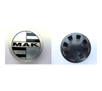 SET 4 CAPS COPRIMOZZO C038 65mm PER MAK SPECIALE-D 9.5x19 5x112 SILVER HS