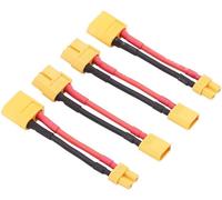 YUNIQUE GREEN-CLEAN-POWER - Set 4 Cavi Adattatori XT30 a XT60 Maschio-Femmina | Connettore 16AWG 5cm | Ideale per Batteria Lipo, Radiocomandati, Elicottero RC