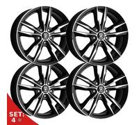 SET 4 CERCHI IN LEGA MOMO FAST PER CHRYSLER AVENGER 7,5X17 5X114,3 MATT BLACK