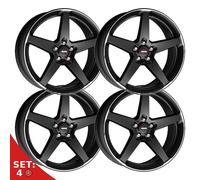 CERCHIO IN LEGA PER SKODA KAROQ 8,5J19" 5X112 38 79,60 MOMO FIVE NERO OPACO DIAM