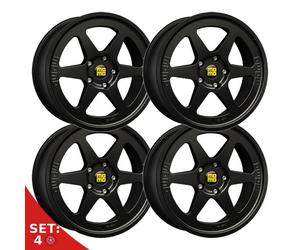 SET 4 CERCHI IN LEGA MOMO HERITAGE 6 PER SKODA SUPERB 8X18 5X112 MATT BLACK EN0