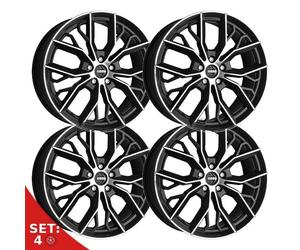 SET 4 CERCHI IN LEGA MOMO MASSIMO PER MG HS 8X18 5X112 MATT BLACK POLISHED N4J