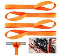 Set 4 Cinghie di Fissaggio 450x38mm, Cinghia Fissaggio 800kg per Moto Auto Quad Rimorchio, Cinghie Moto Resistenti, Protezione da Graffi, Longe Arrampicata per Trasporto Sicuro Esterno