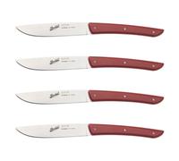 Set 4 coltelli da tavola per bistecca inox rosso | Berkel