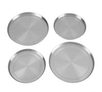 Set 4 Coperchi Piastra Cottura Acciaio, Misure 21cm e 17cm, Resistenza Termica per Elettrico