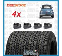 Set 4 Copertoni Gomme Pneumatici FIAT 500 EPOCA DEESTONE 125-12 C 62 CON CAMERE