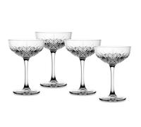Set 4 Coppe Champagne TIMELESS 27 cl Vetro Intagliato - Pasabache - Cocktail