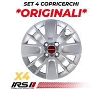 SET 4 COPPE RUOTA COPRICERCHI BORCHIE R14" FIAT PANDA ORIGINALI