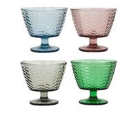Set 4 coppette gelato in vetro colorato Tahiti