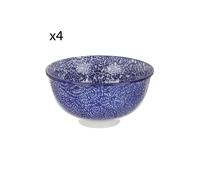 Set 4 coppette puntini blu porcellana Hanami