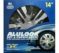 Set 4 copricerchi 14" CORA Alulook Raven Mix - 14 POLLICI