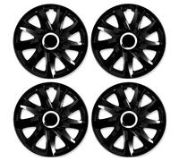 Set 4 Copricerchi 14 Pollici Drift Coppe Ruota Nero Universali per Hyundai