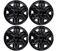 Set 4 Copricerchi 15 Pollici Action Coppe Ruota Nero Universali