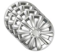 Set 4 Copricerchi 15 Pollici Delta Coppe Ruota Grigie Universali per Ford