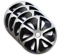 Set 4 Copricerchi 15 Pollici Roco Ring Mix Coppe Ruota Grigie Universali per Kia