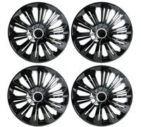 Set 4 Copricerchi 15 Pollici Strong Coppe Ruota Nero Universali per Peugeot