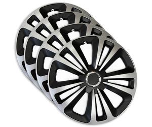 Set 4 Copricerchi 15 Pollici Terra Ring Mix Coppe Grigie Universali per Ford