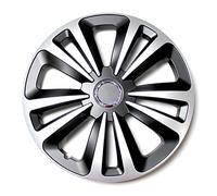 Set 4 Copricerchi 16" Pollici Borchie Nero Argento Misto Coprimozzo Modello TERRAMIX