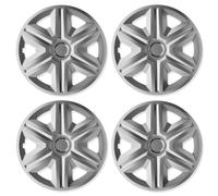 Set 4 Copricerchi 16 Pollici Fast Coppe Ruota Argento Universali