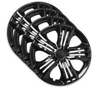 Set 4 Copricerchi 16 Pollici Fun Black Coppe Ruota Nere Universali per Kia
