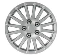 SET 4 COPRICERCHI 16" UNIVERSALI ARGENTO PER AUTO BORCHIE COPRI CERCHI RUOTE X-T