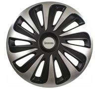 Set 4 copricerchi borchie universali Michelin 3D Black logo riflettente 16''