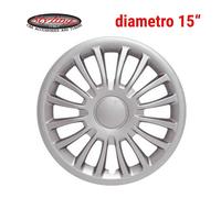 SET 4 COPRICERCHI COPPA RUOTA COPRI RUOTE BORCHIE 15" UNIVERSALE SENZA LOGO G3