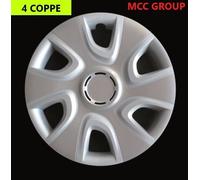 SET 4 COPRICERCHI COPPA RUOTA COPRIRUOTA BORCHIE CERCHIO 15 PER RENAULT KANGOO