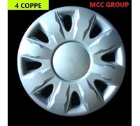 SET 4 COPRICERCHI COPPA RUOTA COPRIRUOTA BORCHIE CERCHIO 15 PER RENAULT SCENIC
