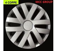 SET 4 COPRICERCHI COPPA RUOTA COPRIRUOTA BORCHIE CERCHIO 15 PER VOLKSWAGEN FOX