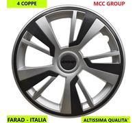 SET 4 COPRICERCHI COPPA RUOTA COPRIRUOTA BORCHIE RAGGIO 15 FIAT RENAULT CITROEN