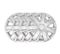 Set 4 Copricerchi Copriruota Coppa Ruota Borchie Auto Universale 15" Silver