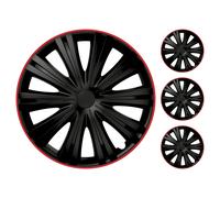 Set 4 Copricerchi Giga Serie Argo Copricerchi 13"/14"/15"/16" Nero Grigio Rosso