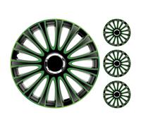 Set 4 Copricerchi Lemans Serie Argo Copricerchi 13"/14"/15"/16"/17" Nero Verde R
