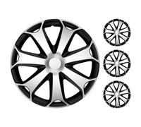 Set 4 Copricerchi Mega Serie Argo Copricerchi 13"/14"/15"/16" Argento Nero