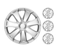Set 4 Copricerchi Mega Serie Argo Copricerchi 13"/14"/15"/16" Argento Nero