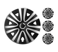 Set 4 Copricerchi Rialto Serie Argo Copricerchi 13"/14"/15"/16" Argento Nero