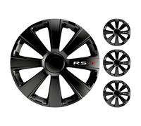 Set 4 Copricerchi RS-T Serie Argo Copricerchi 13"/14"/15"/16" Nero Argento Bianc