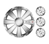 Set 4 Copricerchi RS-T Serie Argo Copricerchi 13"/14"/15"/16" Nero Argento Bianc