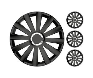 Set 4 Copricerchi Spyder Serie Argo Copricerchi 13"/14"/15"/16"/17" Nero Argento