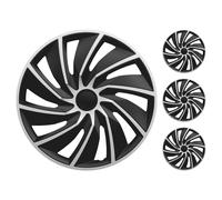 Set 4 Copricerchi Turbo Serie Argo Copricerchi 13"/14"/15"/16"/17" Argento Nero